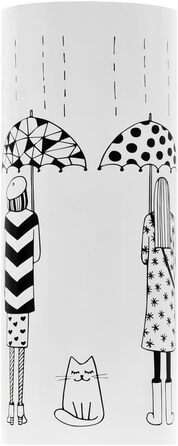 Підставка для парасольки жіночого дизайну, сталь, білий, від vidaXL