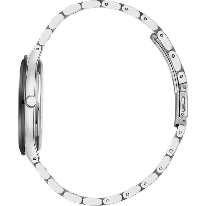 Чоловічий годинник BUREI чорного кольору, мінімалістичний кварцовий годинник з металевим ремінцем, діаметр 44 мм