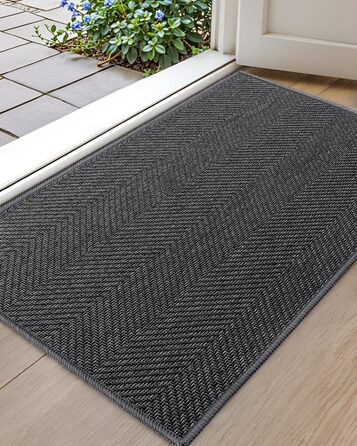 Килимок для дому COLOR&GEOMETRY 43x76 см, сірий, машинне прання, неслизький, для входу, вбираючий, для передпокою, коридору