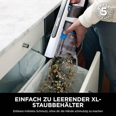 Пылесос Shark PowerPro IZ380EU: аккумуляторный, без мешка, для шерсти животных, аллергиков, ковров и твердых полов, с LED-подсветкой и шарнирным шлангом, Navy Blue (Java Metallic)