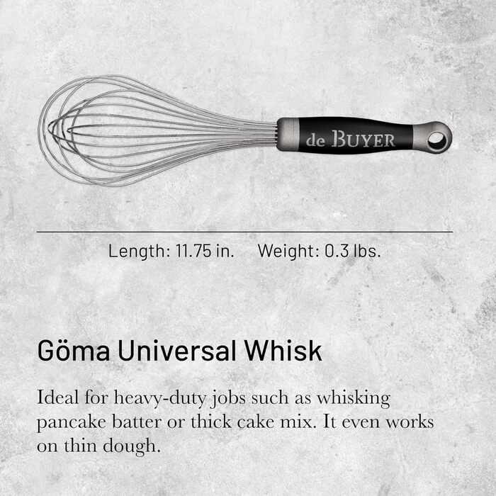 de Buyer GOMA - професійний вінчик з нержавіючої сталі, 30 см, сріблястий