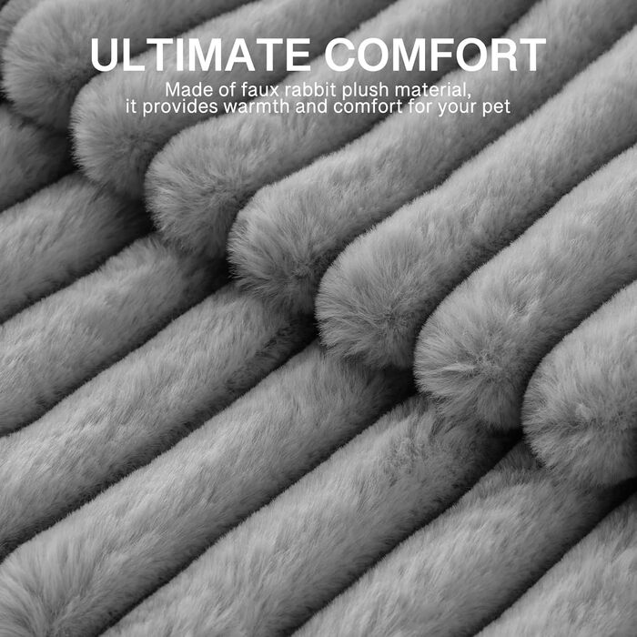 М'яке кругле ліжко для котів та собак, ліжко для домашніх тварин MEWOOFUN (Сірий, S)