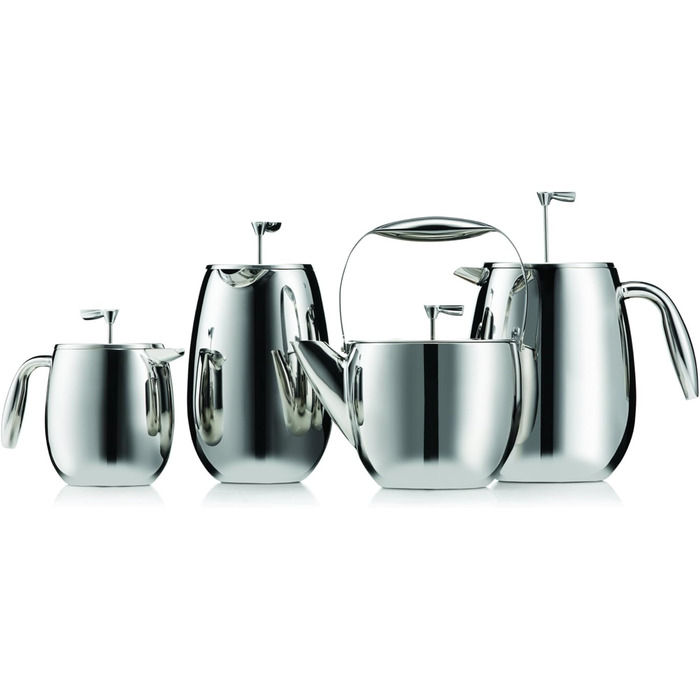 Френч-прес Bodum Columbia 1.5 л, подвійні стінки, нержавіюча сталь, матовий, для кави, можна мити в посудомийці