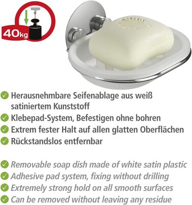 Підставка для мила WENKO Turbo-Loc® 6 x 11 x 13 см, одинарна