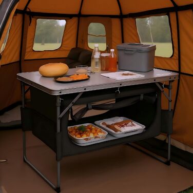 Складний кемпінговий стіл Portal зі зберіганням, портативний міні-стіл для пікніка, саду, балкону