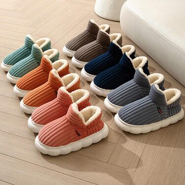 Зручні домашні тапочки для жінок на зиму, теплі, закриті, унісекс, з неслизькою підошвою, товсті, хмарні тапочки 39/40 EU, зелені