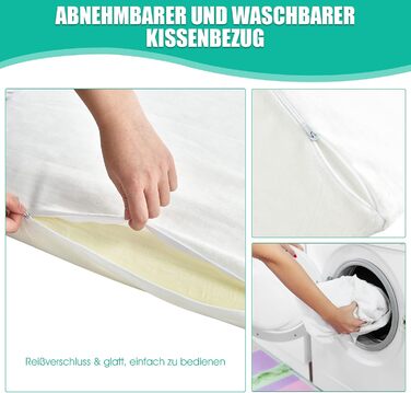 Подушка для читання GOPLUS з піною з пам'яті, 54x32x50,5 см, біла