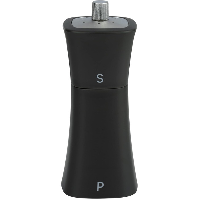 Набір для солі та перцю Grunwerg 2-в-1, пластик, білий (матовий чорний)