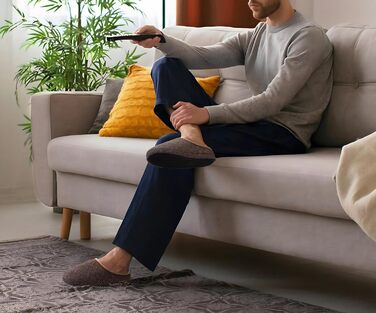 Чоловічі пантолетки COFACE з м'якою піною Memory Foam, зручні шльопанці для дому та вулиці (колір кавовий, 46 EU)