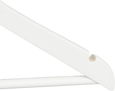 Набір вішалок для одягу Relaxdays з дерева, 30 шт., для штанів, спідниць, суконь, курток, сорочок, з поворотним гачком, 22,50 x 44,50 x 1,00 см, білий