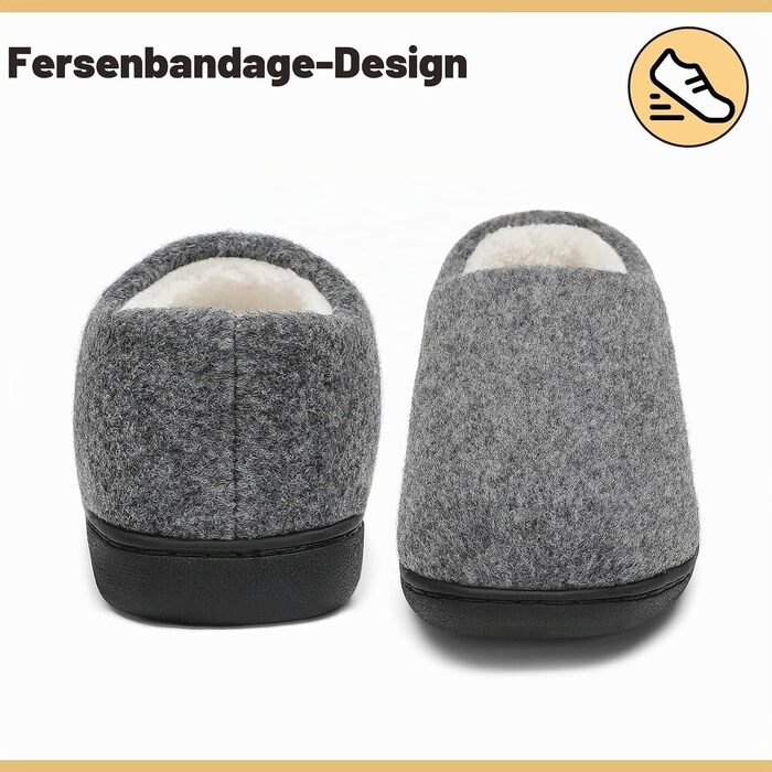 Зимові унісекс капці Mishansha з ефектом пам'яті (Memory Foam) та твердою підошвою, теплі домашні тапочки, розмір 36-47