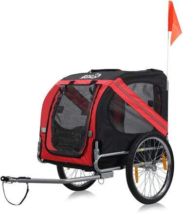 Причіп для велосипеда Zoomundo для собак, зелений/чорний - срібна рама