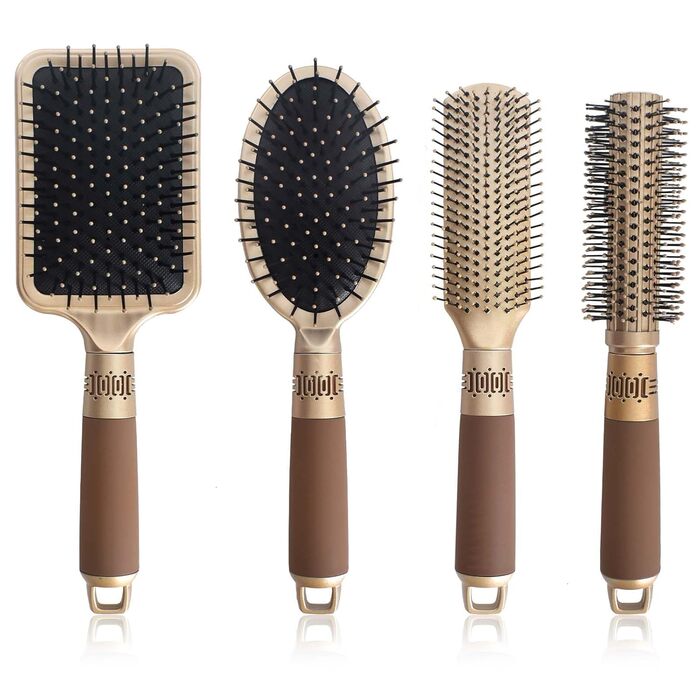 Набір гребінців для волосся 4 шт. - Антистатичні масажні гребінці для чоловіків та жінок - Професійні гребінці для укладки, локонів, сушіння та випрямлення без статичної електрики