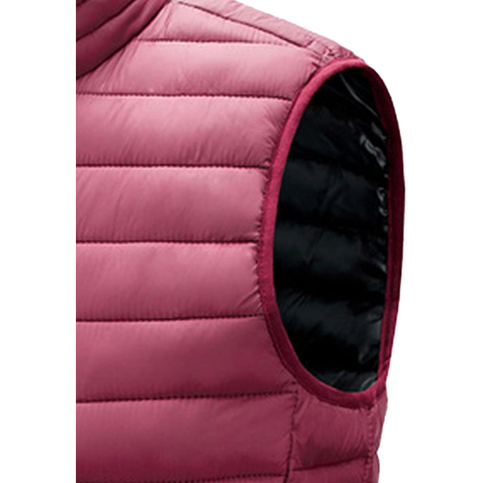 Чоловіча жилетка, утеплена, легка, тепла, для активного відпочинку, без рукавів, зимова, з стеганим оздобленням, з коміром-стійкою, слім-силует (L, бордовий)