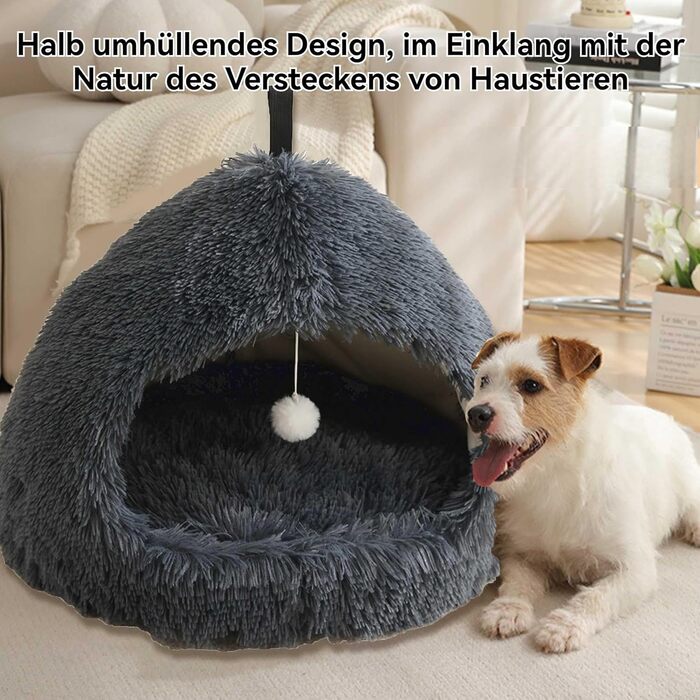 Ліжко для кота на батарею, тепле ліжко-гамак для кота, м'яке ліжко з плюшу, сіре, 45x30 см