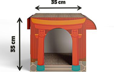 Будинок для котів Cat’s Palace з подвійними місцями для дряпання | 45x35x35 см | Зроблено в Німеччині