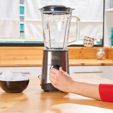 Блендер стаціонарний Black+Decker BXJB800E, 800 Вт, 1,5 л, нержавіюча сталь, сірий