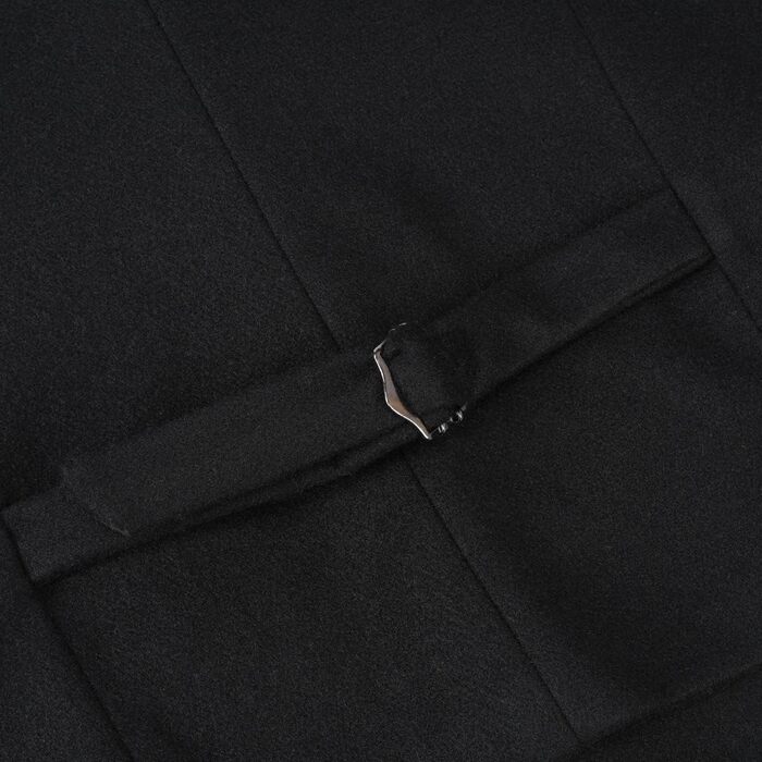 Жилет чоловічий Allthemen Revers Tweed Вовна, для костюма, формальний, Regular Fit, Retro, Business, весілля (XL, Чорний)