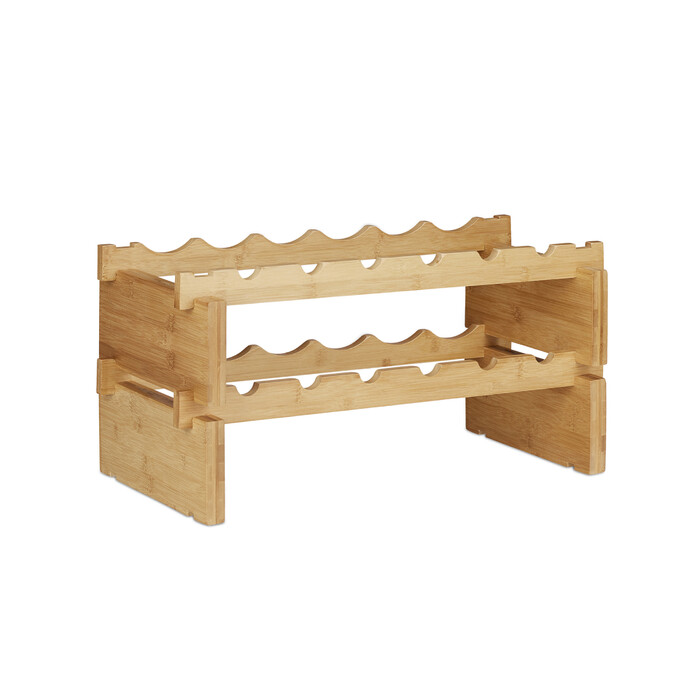 Stackable Bamboo Wine Rack