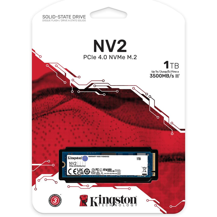 SSD Kingston NV2 1TB M.2 2280 NVMe PCIe 4.0 - SNV2S/1000G