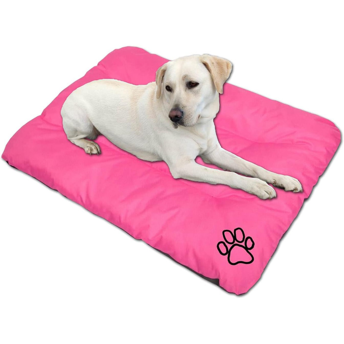 Килимок для собак, лежанка для собак всіх розмірів - вологостійкий килимок, м'яке лежання з піни, Outdoor & міцний килимок для собак - 90x60x8 см Рожевий R1(90 x 60 см) Рожевий