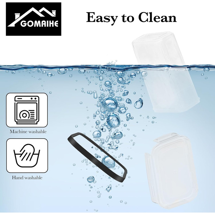 Набір контейнерів для зберігання GoMaihe 24 шт. з кришкою: герметичні контейнери для продуктів з етикетками та маркером | Коробки для зберігання на кухню для мюслі, борошна, кукурудзяних пластівців та цукру | Без BPA | Можна мити в посудомийній машині, чо