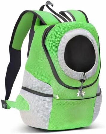 Рюкзак для собак та котів ALLSOPETS, переноска для малих тварин, рюкзак для велосипеда/мотоцикла, для походів та активного відпочинку (Моховий, L)