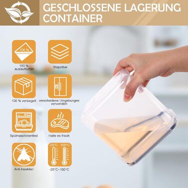 Набори контейнерів для зберігання Caliyo з кришкою, 24 шт. - герметичні контейнери для продуктів, кухонні бокси-органайзери, BPA Free