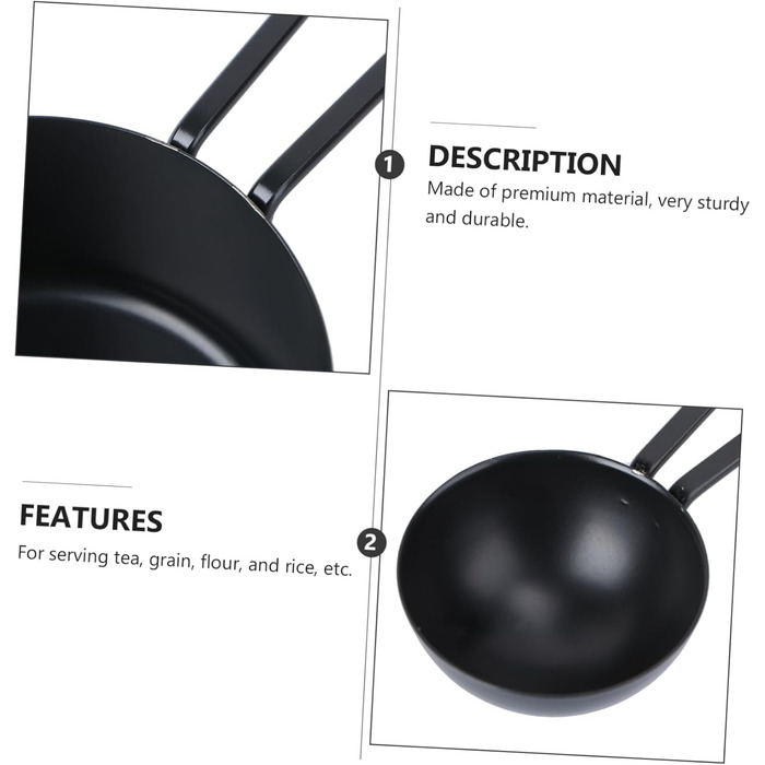 Cabilock 2 Sets Stainless Steel Measuring Cups and Spoons Durable Scoop Coffee Bean Kitchen Helper Set Cooking Utensil Set Stainless Steel Spoon Stainless Steel Measuring Cup Stainless Steel 9 Pieces * 2