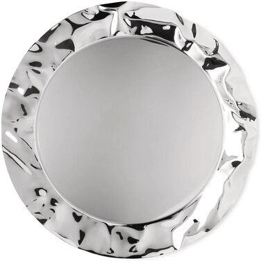 Alessi 90039 Round Tray, Stainless Steel, Silver, 7 x 44.5 x 14.5 cm, Units, 1.0