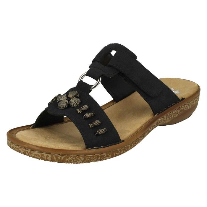 Пантолети Rieker 628M6 жіночі блакитні, розмір 41 EU, Slip-On