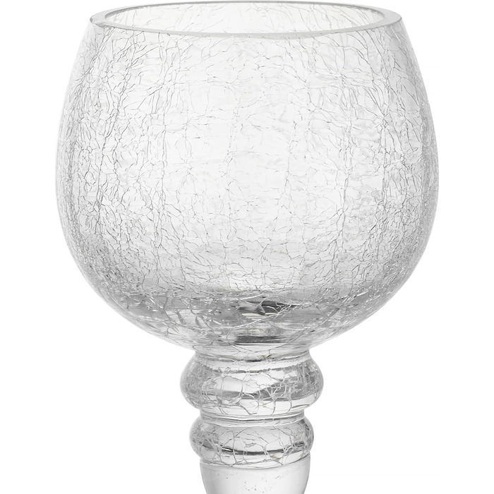 Romadedi Tealight Candle Holders Candle Holders Glass - Lantern Candle Holders Decoration Queck 3-Piece Set 23.5/25.5/31.5 cm for Tealights, Votive Candles, Pillar Candles, Living Room Table Decoration, Wedding (Transparent)