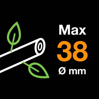 Секатор Fiskars PowerGear II L70 для свіжої деревини, антипригарне покриття, загартована сталь, 46 см, чорний/помаранчевий, 1002104