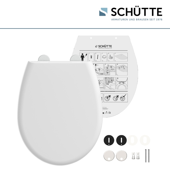 Кришка для унітаза Schütte | Термопластик | Premium | Біла