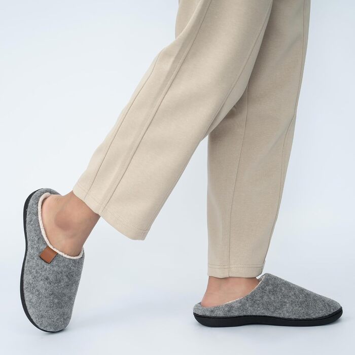 Домашні тапочки Hoefirm для чоловіків, Memory Foam, сірі, 42/43 EU
