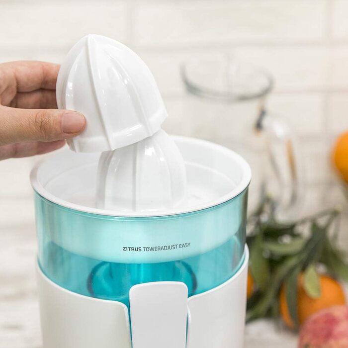 Електрична соковижималка для цитрусових Cecotec Essential TowerAdjust Easy Steel, 350 Вт, 0.35 л, біла