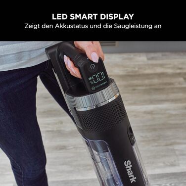 Бездротовий акумуляторний пилосос Shark Stratos, PowerFins Plus, 60 хв роботи, Anti-Hair Wrap, CleanSense IQ, насадки для щілин та багато поверхонь, рожеве золото/антрацит, IZ400EU (насадка Stratos для шерсті тварин та 2 акумулятори)