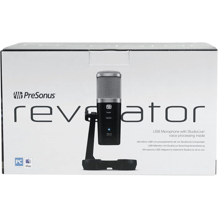 PreSonus Revelator USB-Конденсаторний мікрофон для запису, подкастингу та стрімінгу з програмним забезпеченням Revelator