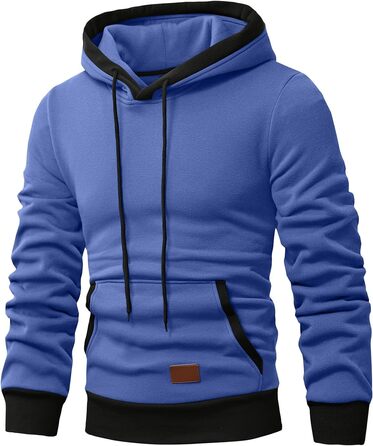 Світшот з капюшоном JMIERR для чоловіків, теплий, з кишенею, бавовна, колір зелений (L, блакитний)