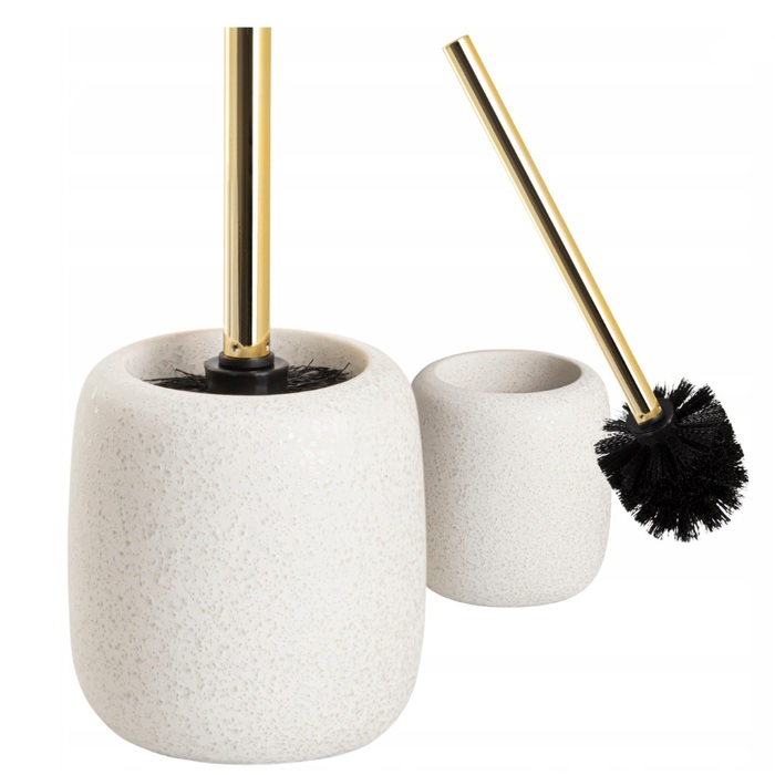 Туалетний йоржик для унітаза з крапчатої кераміки (кам'янір)