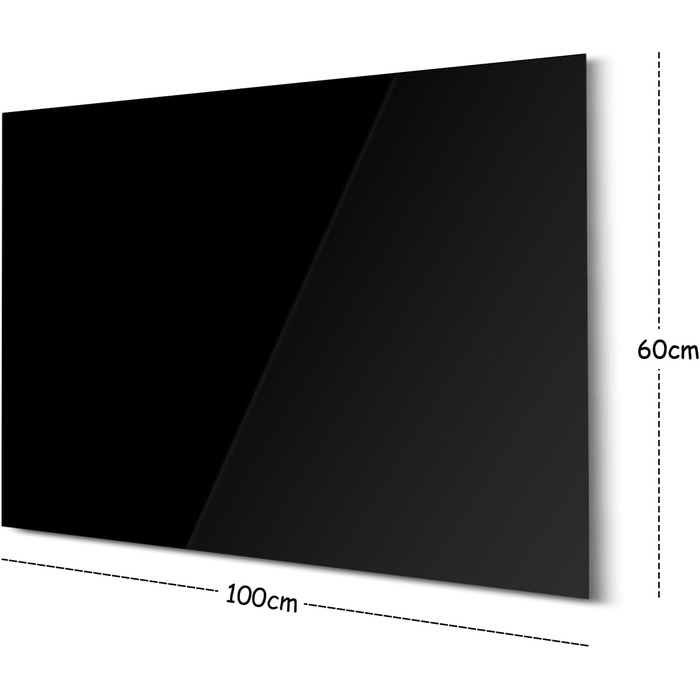Інфрачервовий обігрівач Hocosyme зі скляною панеллю 600W з Wi-Fi керуванням (Tuya Smart), 100x60 см, з захистом від перегріву, чорний, сертифікат TÜV