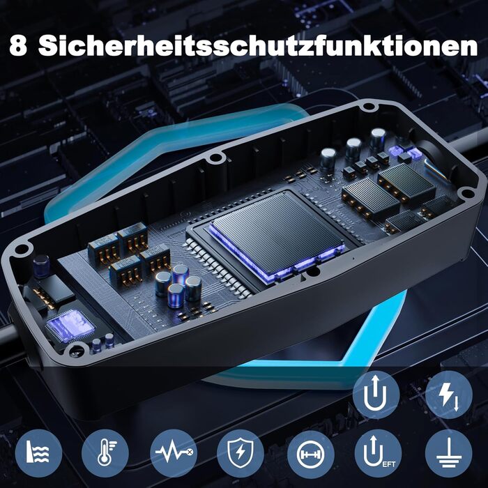 Кабель зарядки для електромобіля Type 2, 3.6kW, 5м, 6A-16A, LED-індикатор, IP65, EC11