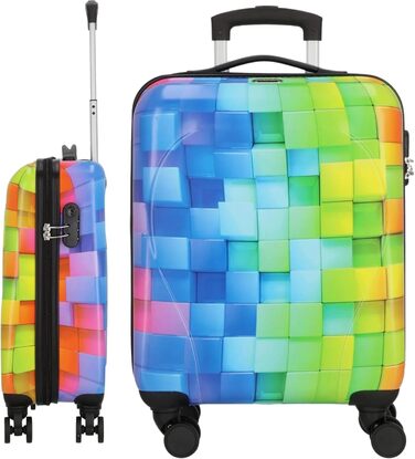 Чемодан NOWI Hartschaenkoffer Mittegroß: 68 літрів, 8 коліс, ABS, з TSA-замком та телескопічною ручкою. Ідеальний для подорожей, ручної поклажі та середніх поїздок