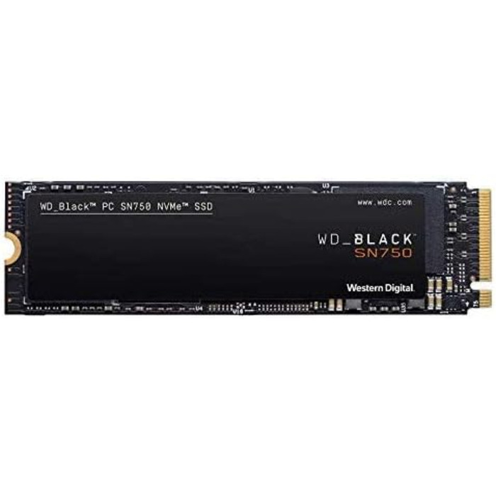 SSD накопичувач WD Black SN750 1TB NVMe PCIe Gen3 - ігровий, чорний