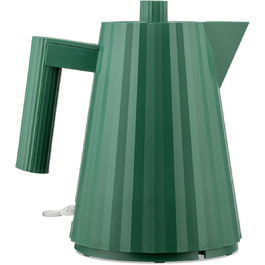 Alessi Plissé Electric Kettle - Green Thermoplastic Design Kettle, 2400W, 1.0L, European Plug