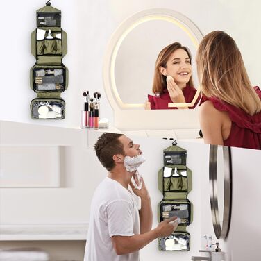 Сумка-органайзер для косметики та туалетних аксесуарів Caping Oxford (зелена, велика)