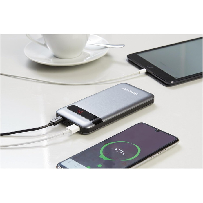 Powerbank Intenso Powerbank PD 20000 - акумулятор зовнішній, 20000mAh, Power Delivery, Quick Charge 3.0, для смартфонів, планшетів, MP3-плеєрів, цифрових камер, сірий