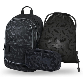 Шкільний рюкзак Baagl для хлопчика (3 шт.): рюкзак, пенал, сумка. Ергономічний, для початкової та середньої школи. З нагрудним ременем.