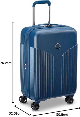 Набір валіз DELSEY PARIS Comete 3.0 (20/24/28) з жорстким корпусом та спін-колесами, блакитний