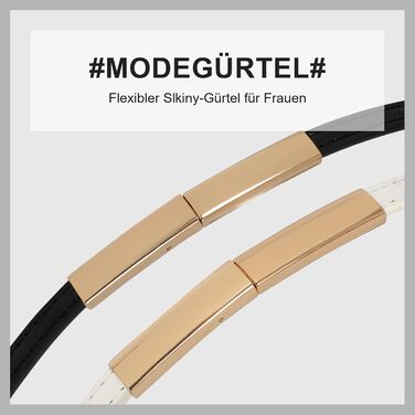 Жіночий тонкий шкіряний ремінь WHIPPY з золотою пряжкою (105/120 см)